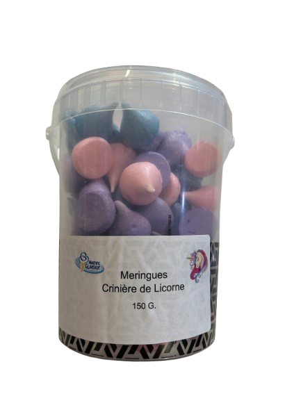 Meringue colorée - crinière licorne